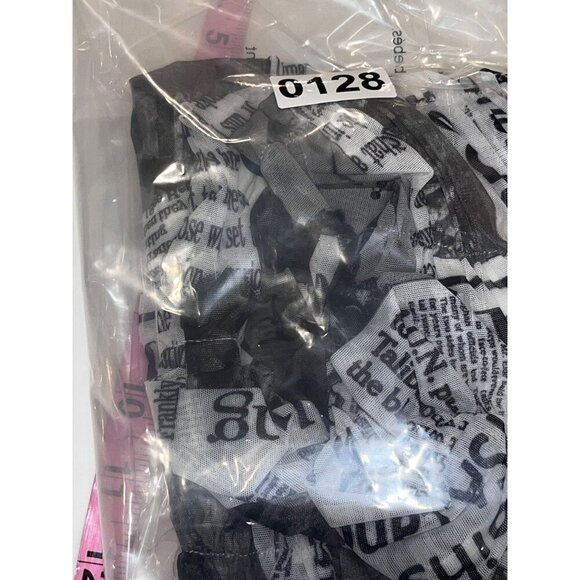 Princess Polly Black & White Ruched Tube Newspaper Print Women's Top Size 4 - Picture 7 of 7